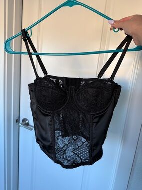 Sincerly Jules Black Lace Bustier Corset Top